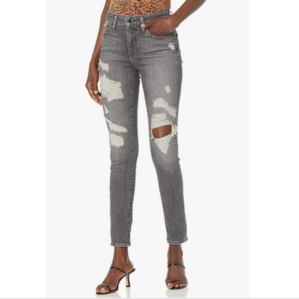 Levi's Gray Straight Leg Jeans Women Size 8